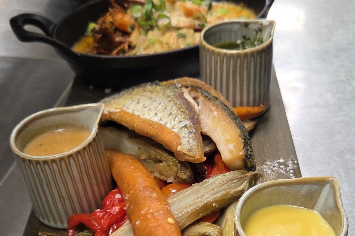 Visplank van Restaurant de Nieuwe Graaf in Hilversum